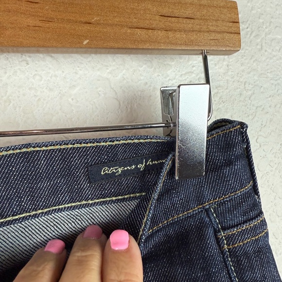 Coh citizens of humanity vintage Y2K bootcut jeans embroidered crocheted 26 long - Picture 5 of 9